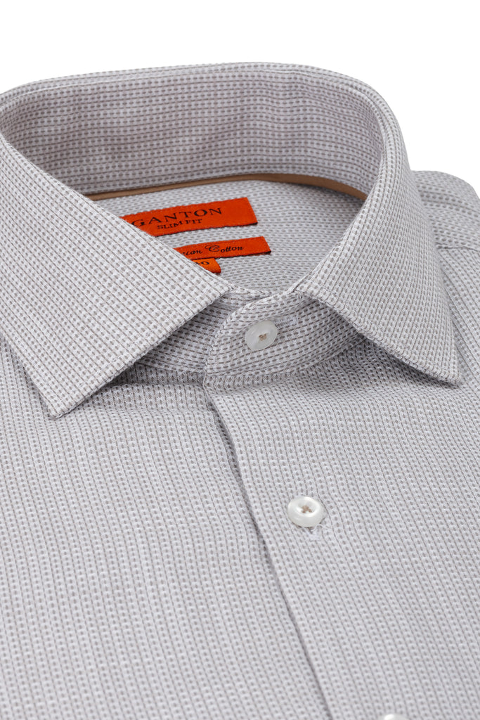 Italian cutaway collar shot - Egyptian cotton shirt