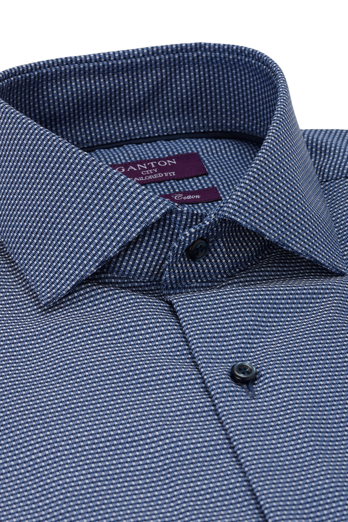 Ganton Egyptian Cotton Shirt with Italian Cutaway Collar