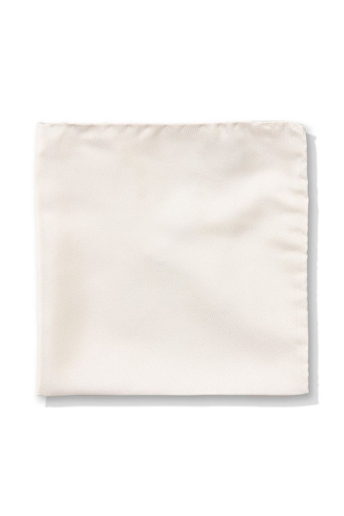 Ganton Ivory Silk Pocket Square