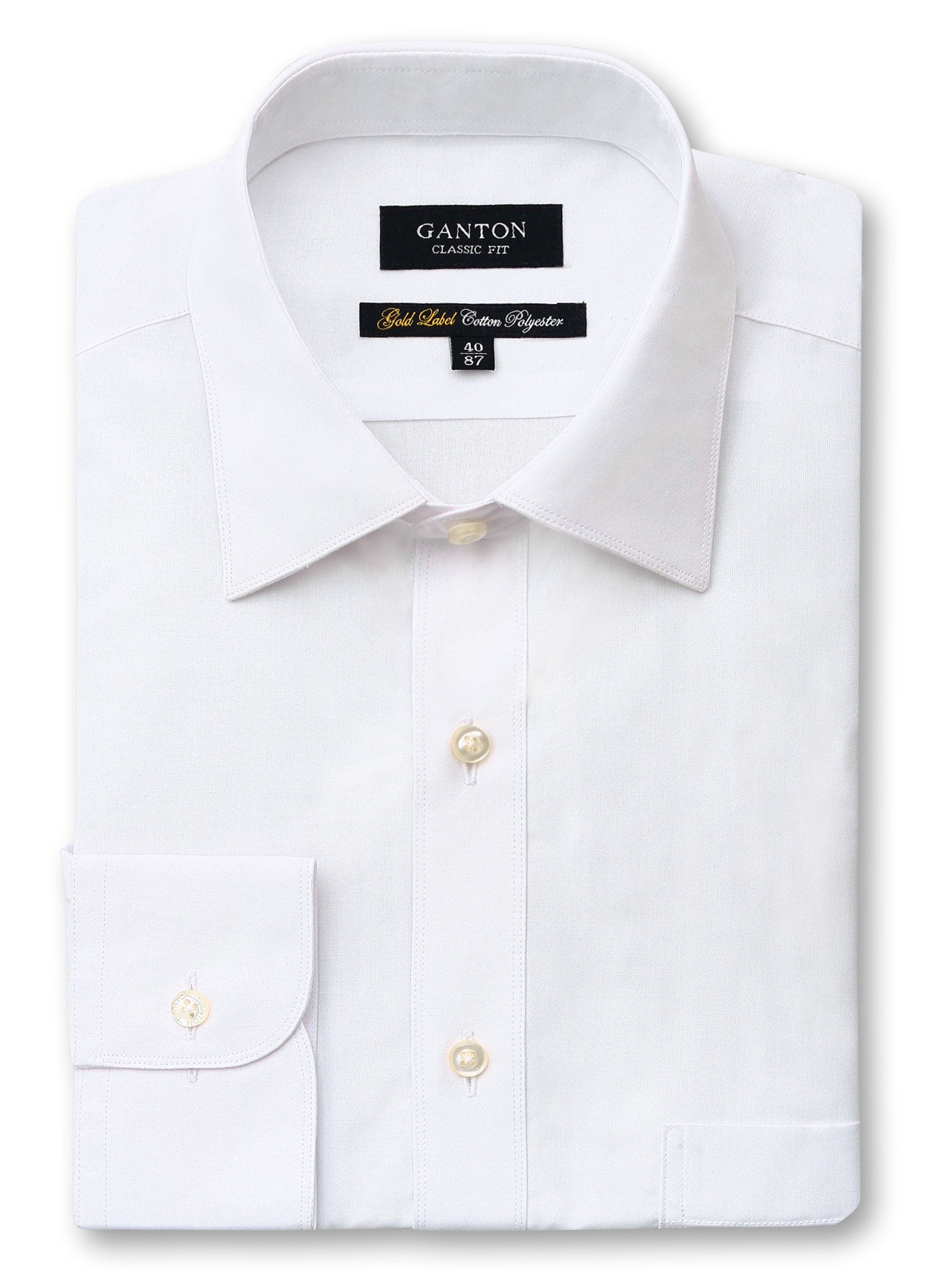 White Gold Label Shirt Classic Fit - Ganton Shirts White Gold Label Shirt Classic Fit - Ganton Shirts
